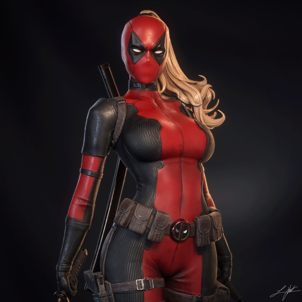 Lady Deadpool resin figure