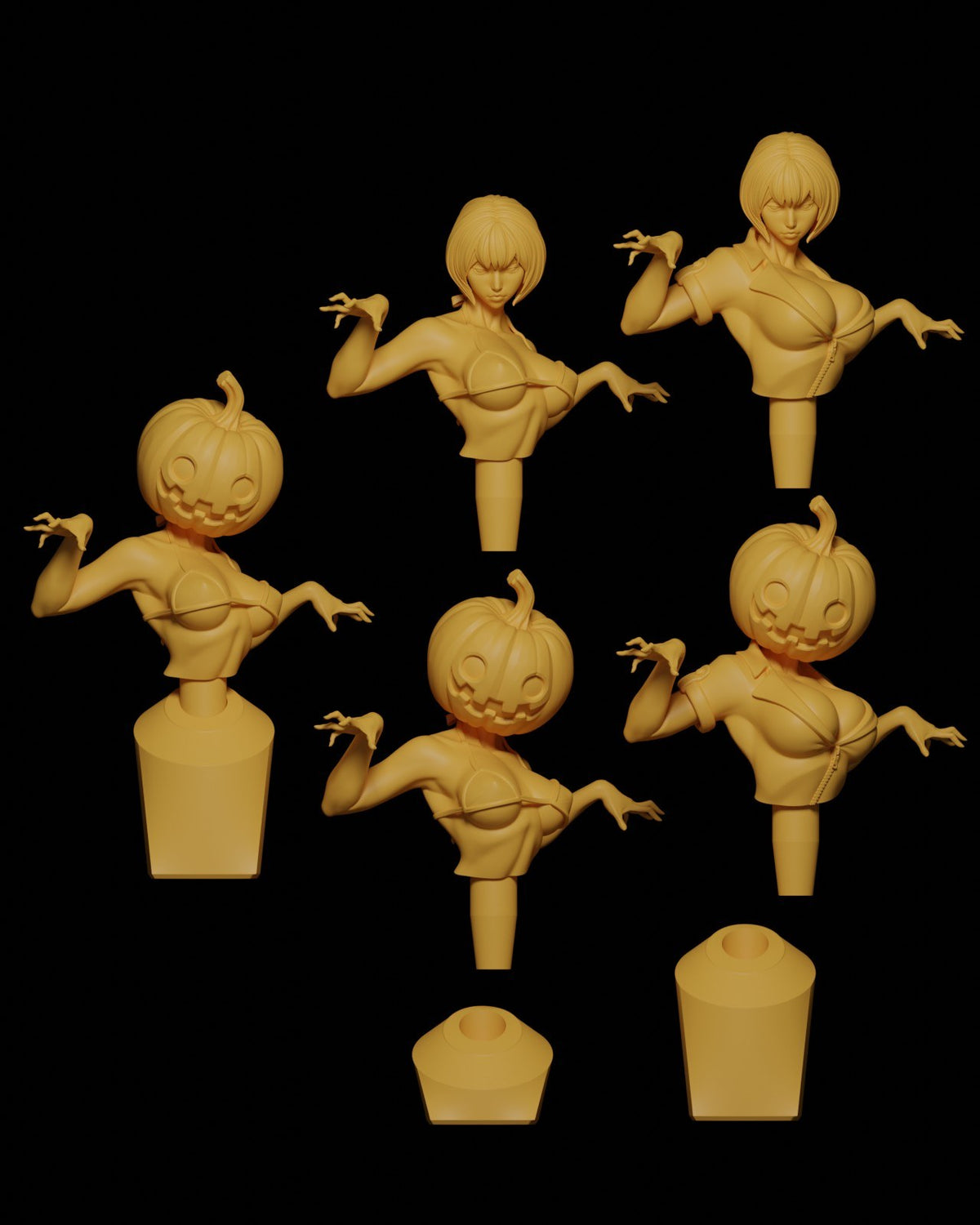 Lady Pumpkin resin figure