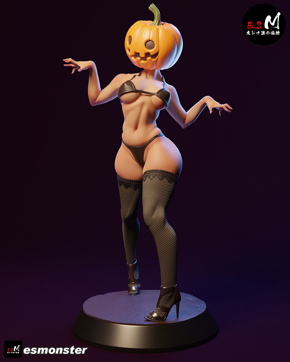 Lady Pumpkin resin figure