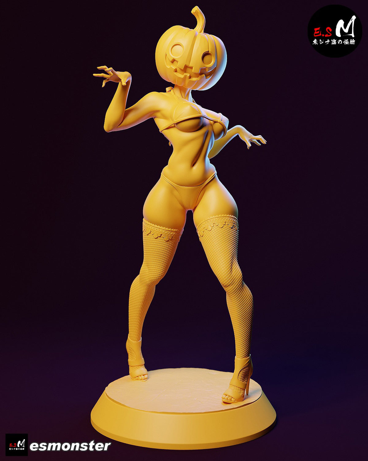 Lady Pumpkin resin figure
