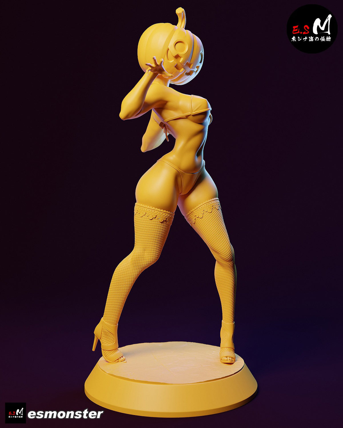 Lady Pumpkin resin figure