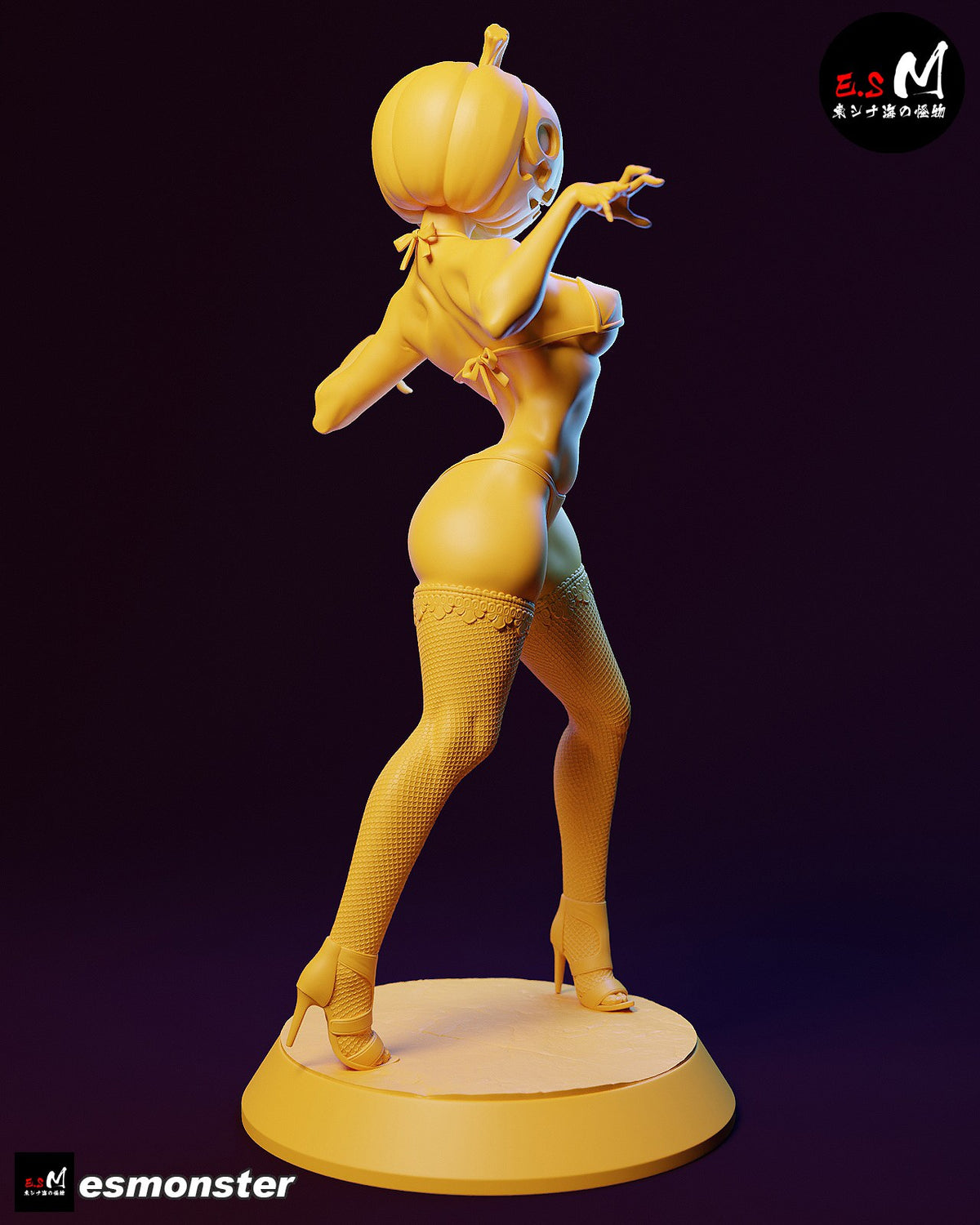 Lady Pumpkin resin figure