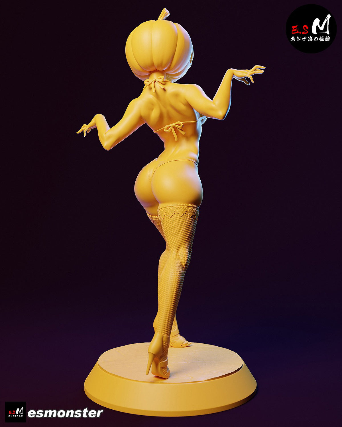 Lady Pumpkin resin figure