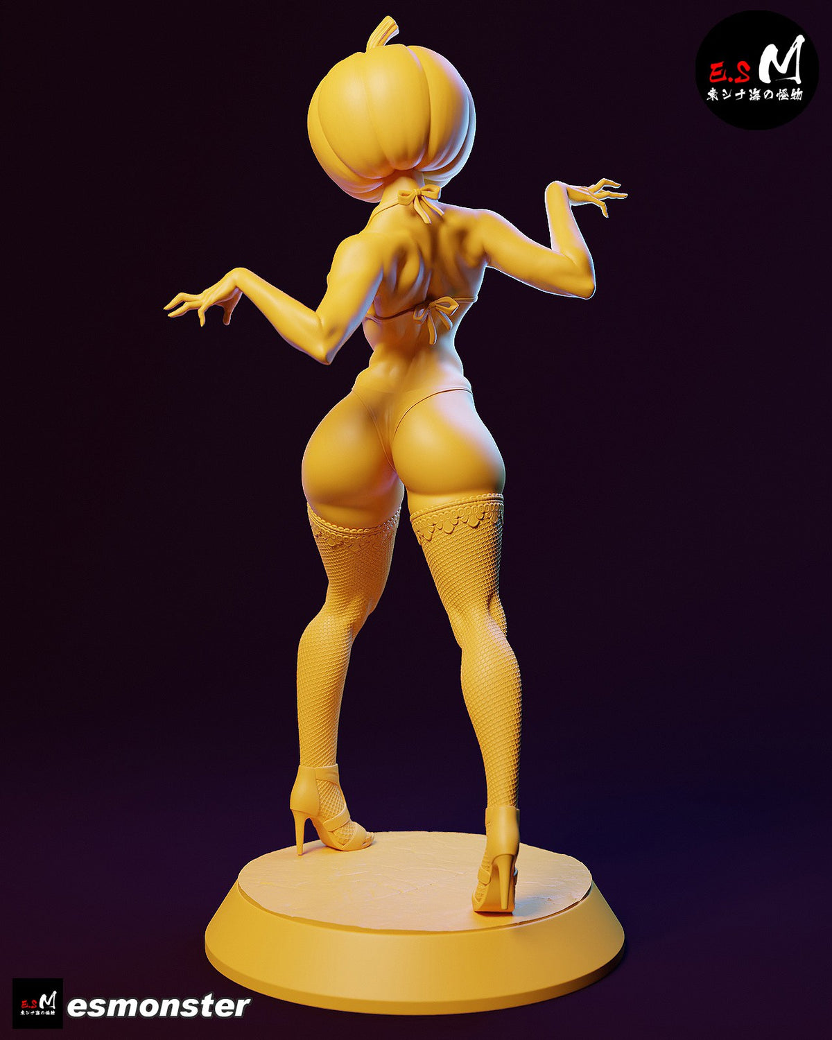 Lady Pumpkin resin figure