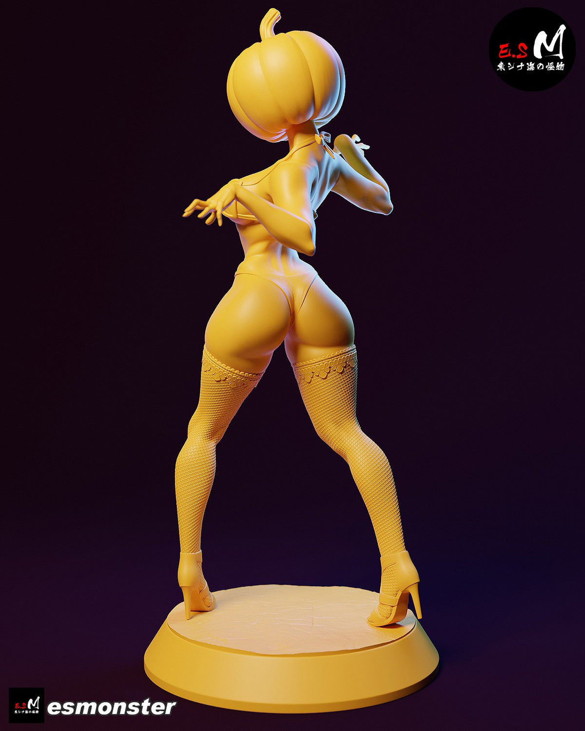 Lady Pumpkin resin figure