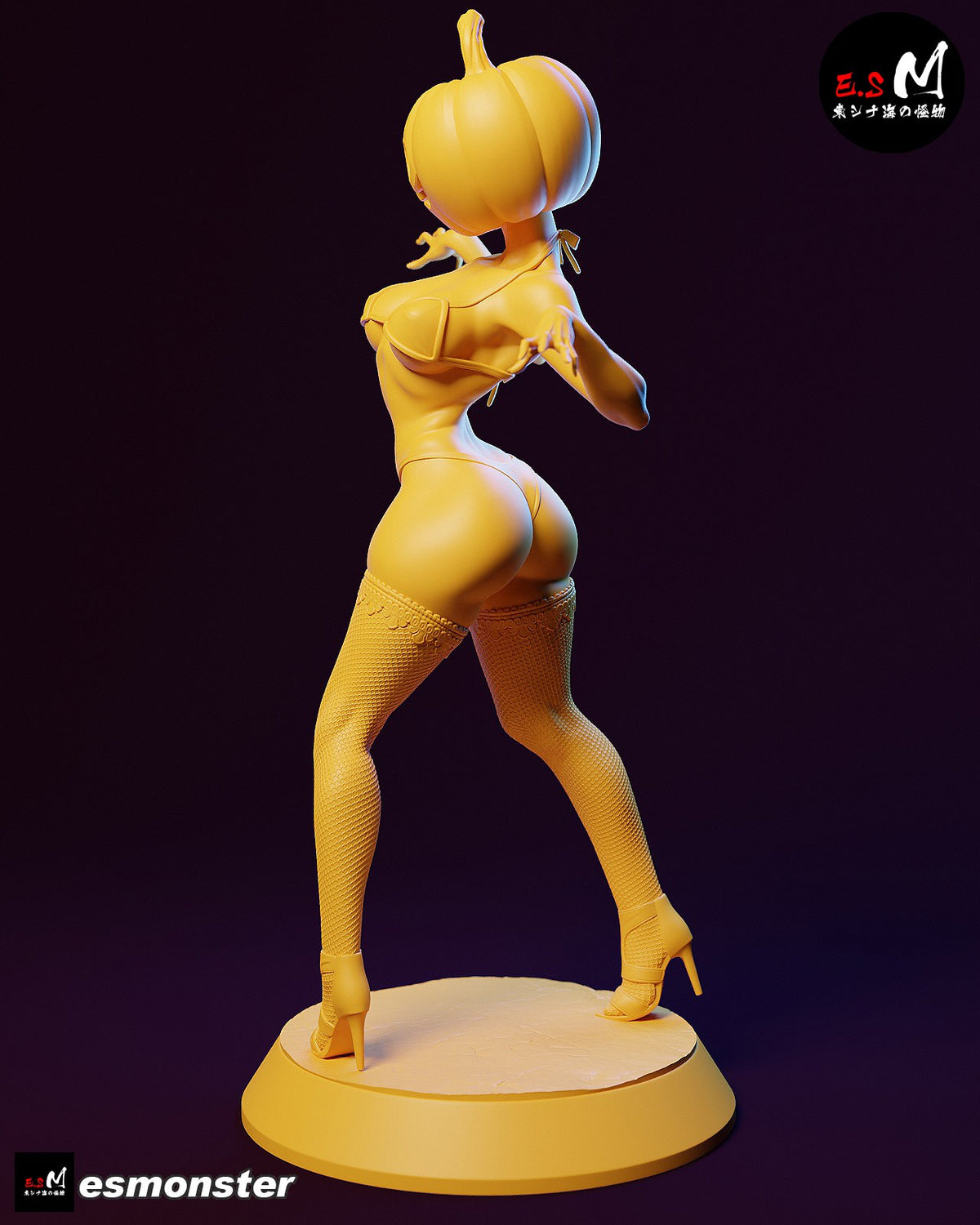 Lady Pumpkin resin figure