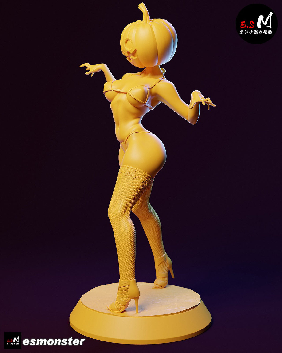 Lady Pumpkin resin figure