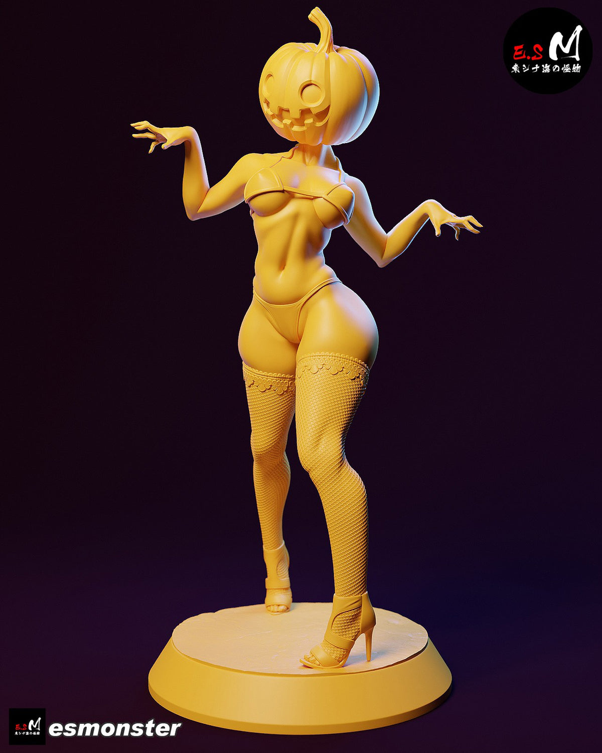 Lady Pumpkin resin figure