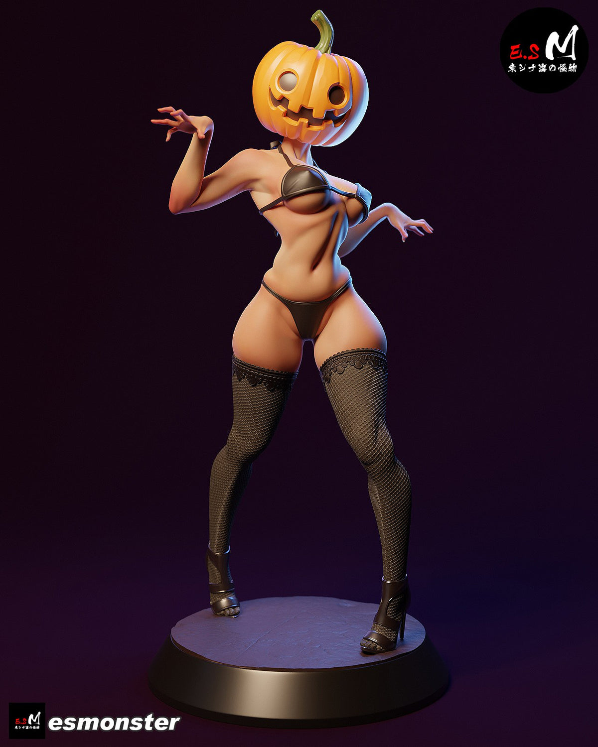 Lady Pumpkin resin figure