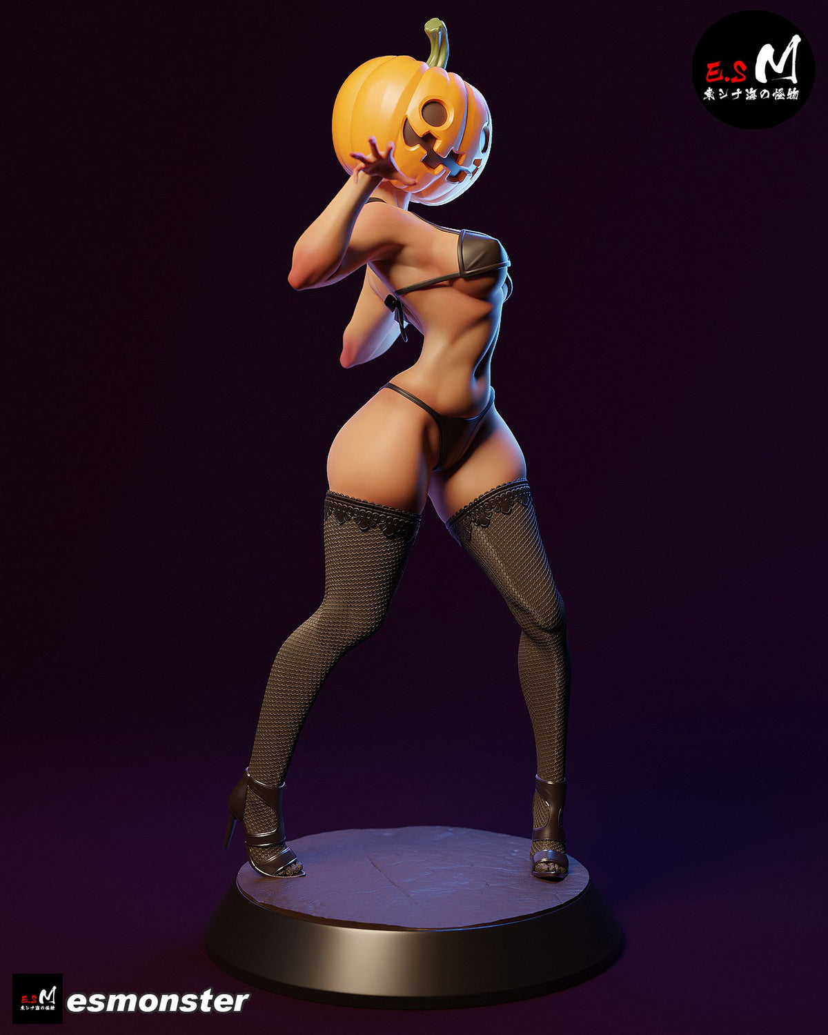 Lady Pumpkin resin figure