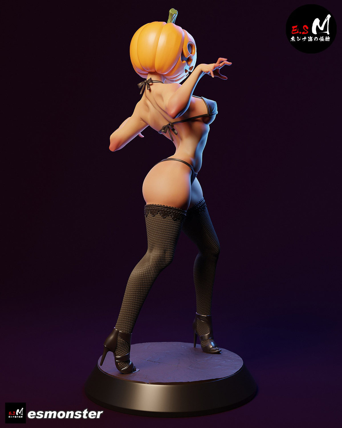 Lady Pumpkin resin figure