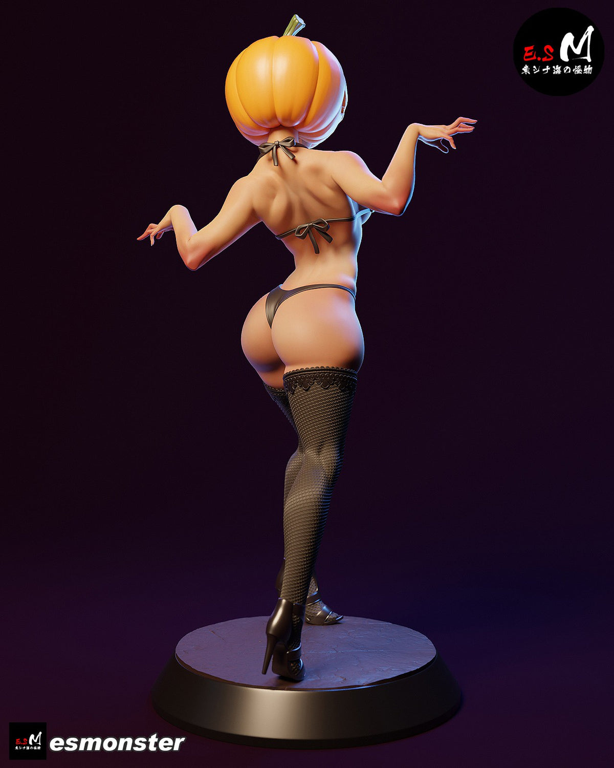 Lady Pumpkin resin figure