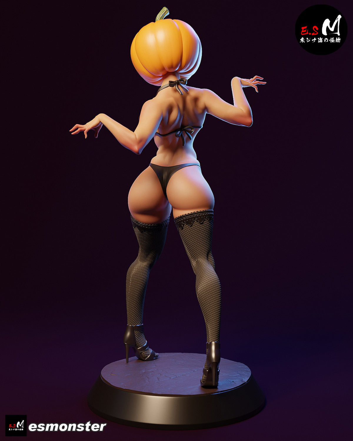 Lady Pumpkin resin figure