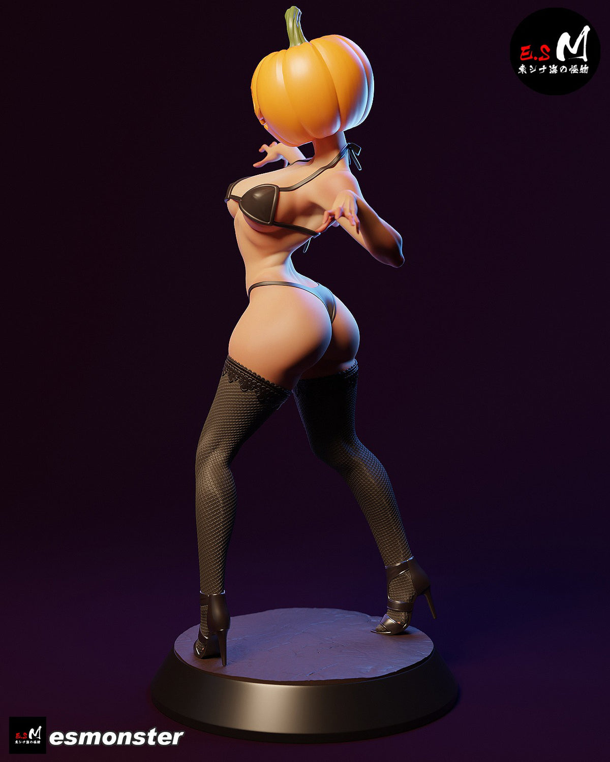 Lady Pumpkin resin figure
