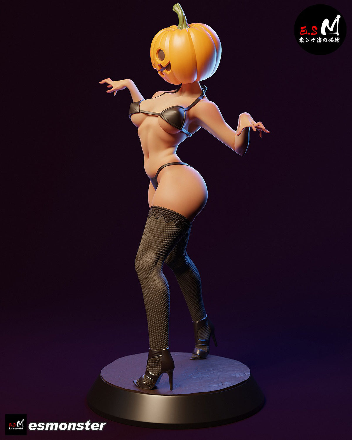 Lady Pumpkin resin figure