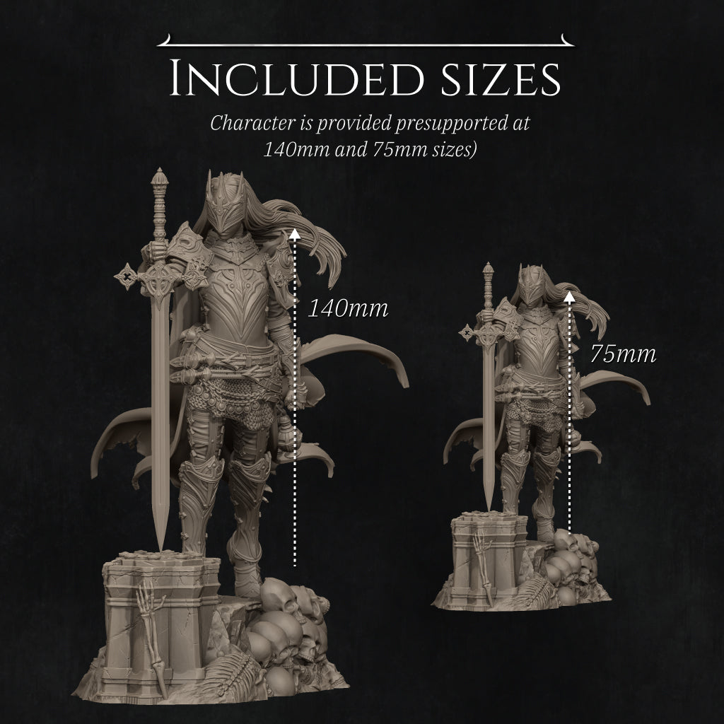 Laenith, the Death Domain Cleric | 32mm–140mm | 3D Printed Figure | Art Piece | Nerikson | Nerdy Creations