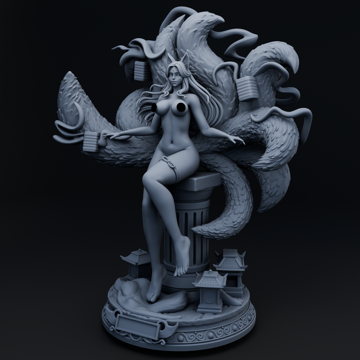 Kitsara Mythical Warriors II Nude Base 2 Adult 3D printed resin figure by Anexeo Minis Forge