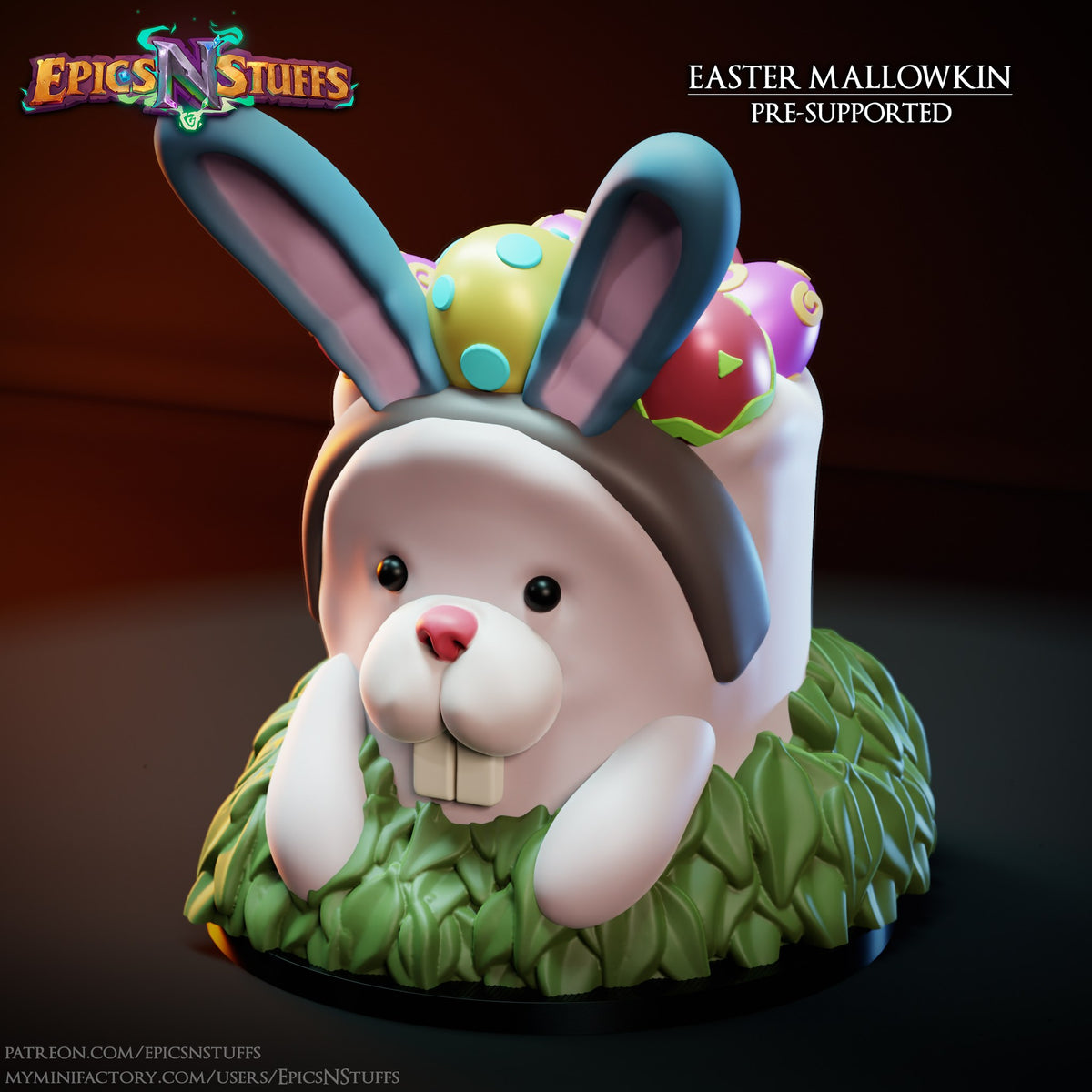 Easter Mallowkin resin figure