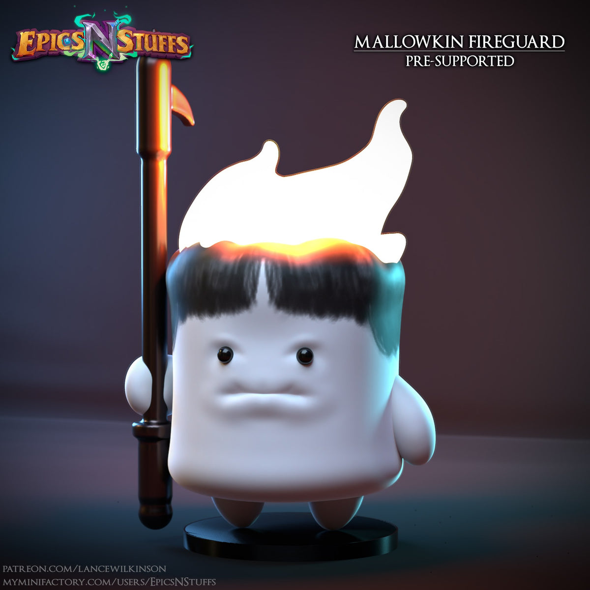 Mallowkin Fireguard resin figure
