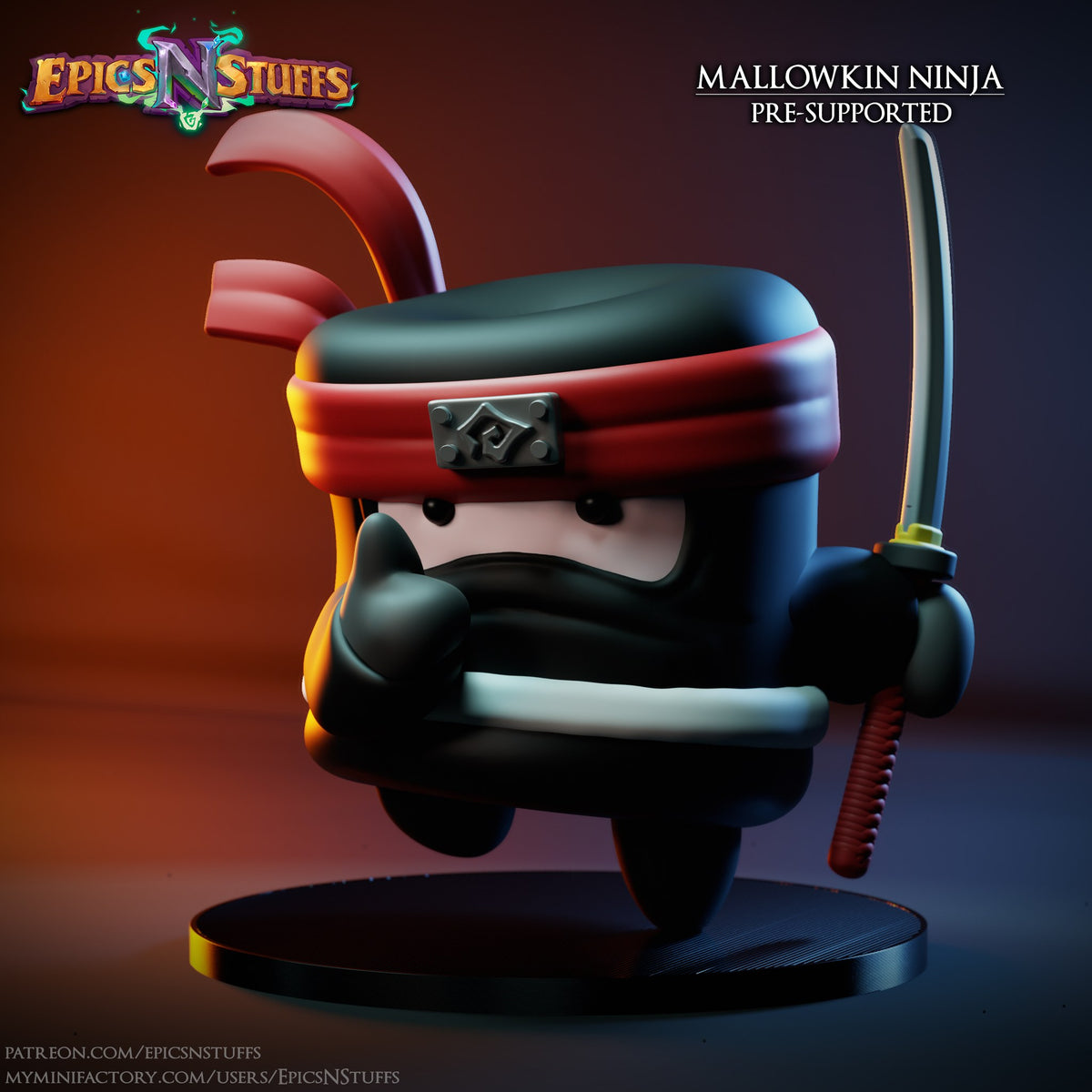 Mallowkin Ninja resin figure