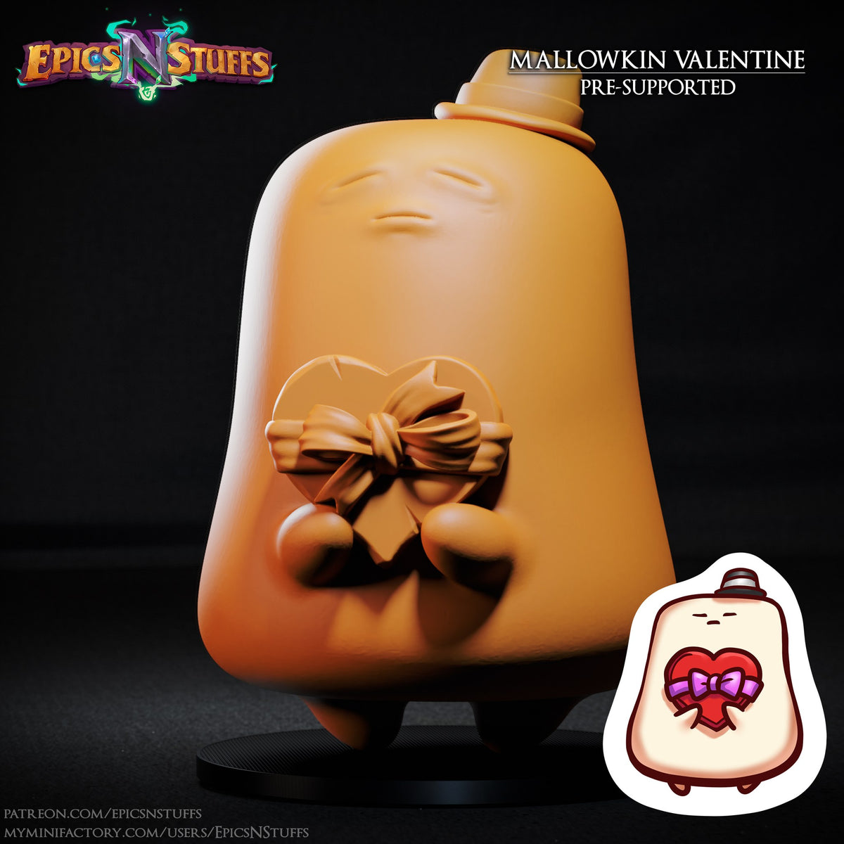 Valentine's Mallowkin resin figure