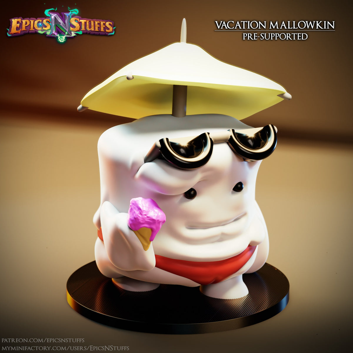 Vacation Mallowkin resin figure