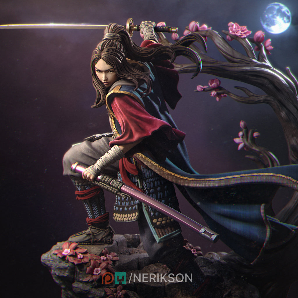 Michiko Kawata | 32mm–140mm | 3D Printed Figure | Art Piece | Nerikson | Nerdy Creations