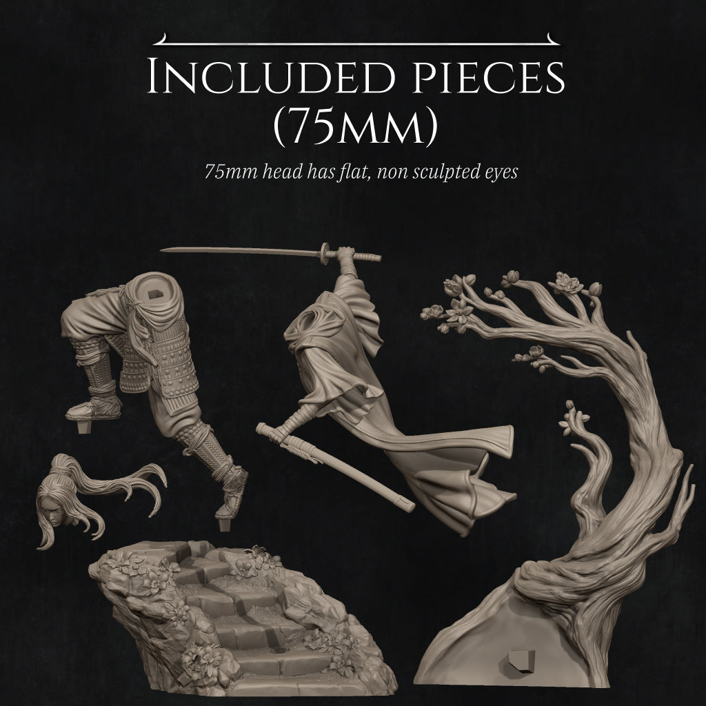 Michiko Kawata | 32mm–140mm | 3D Printed Figure | Art Piece | Nerikson | Nerdy Creations