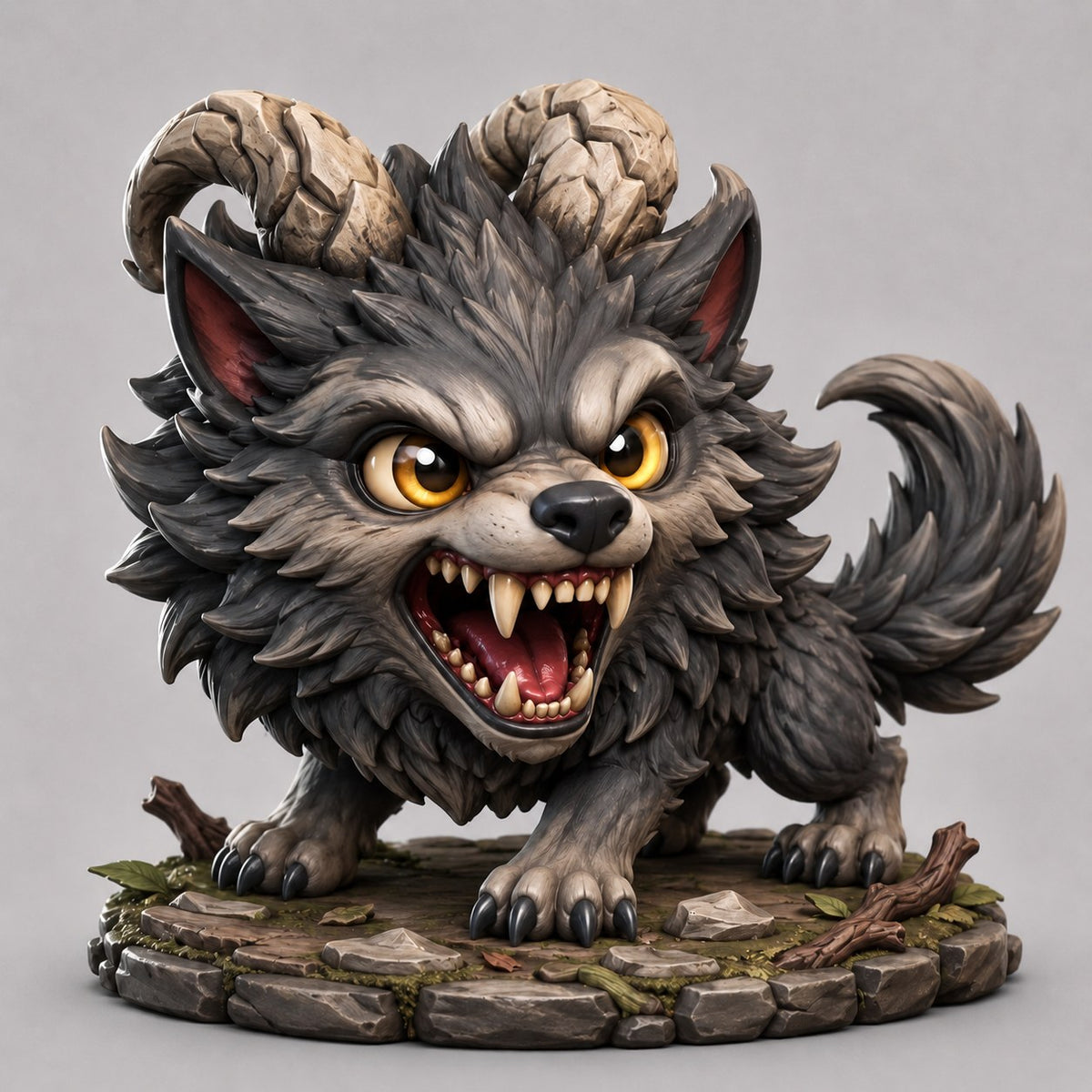 Little Wolf resin figure