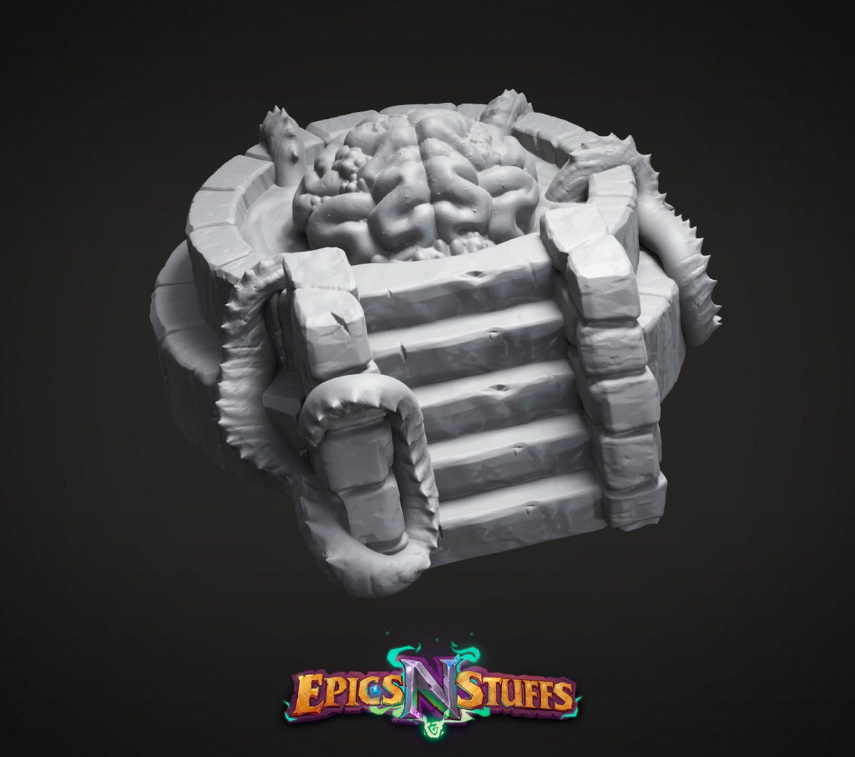 Adolescent Elder Brain in Pool resin figure