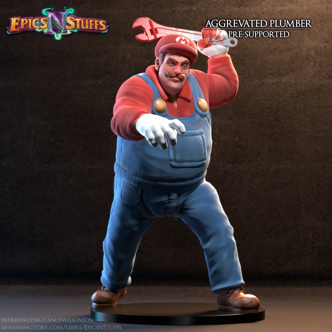 Aggravated Plumber resin figure