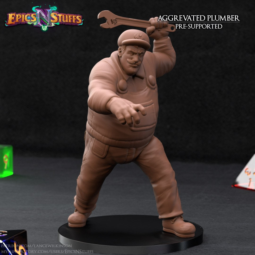Aggravated Plumber resin figure