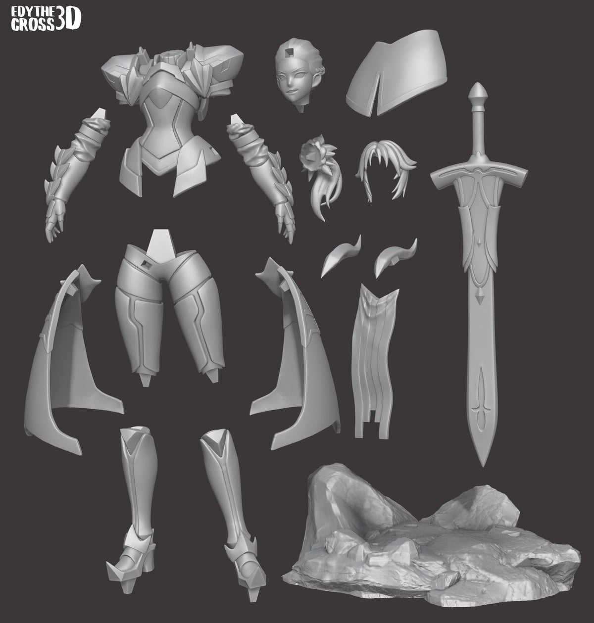 Mordred resin figure