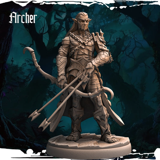 Dark Elf Archers (12 Poses) resin figure