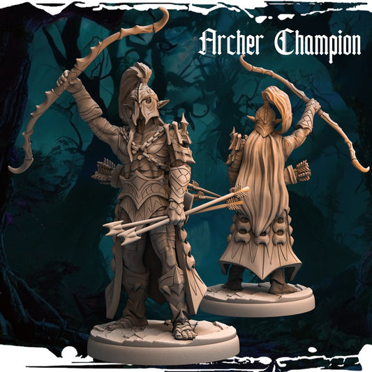 Dark Elf Archer Champion resin figure
