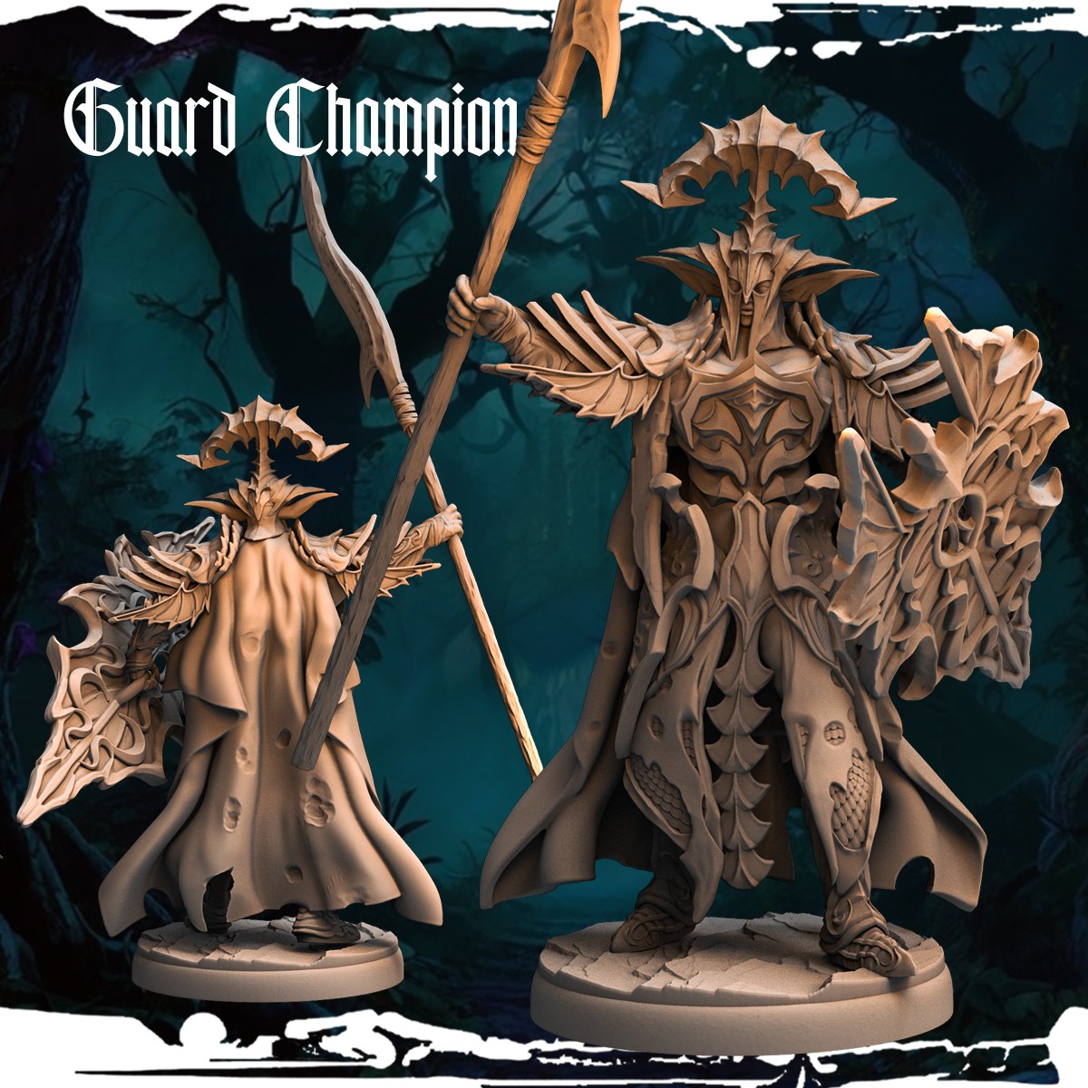 Dark Elf Guard Champion resin figure