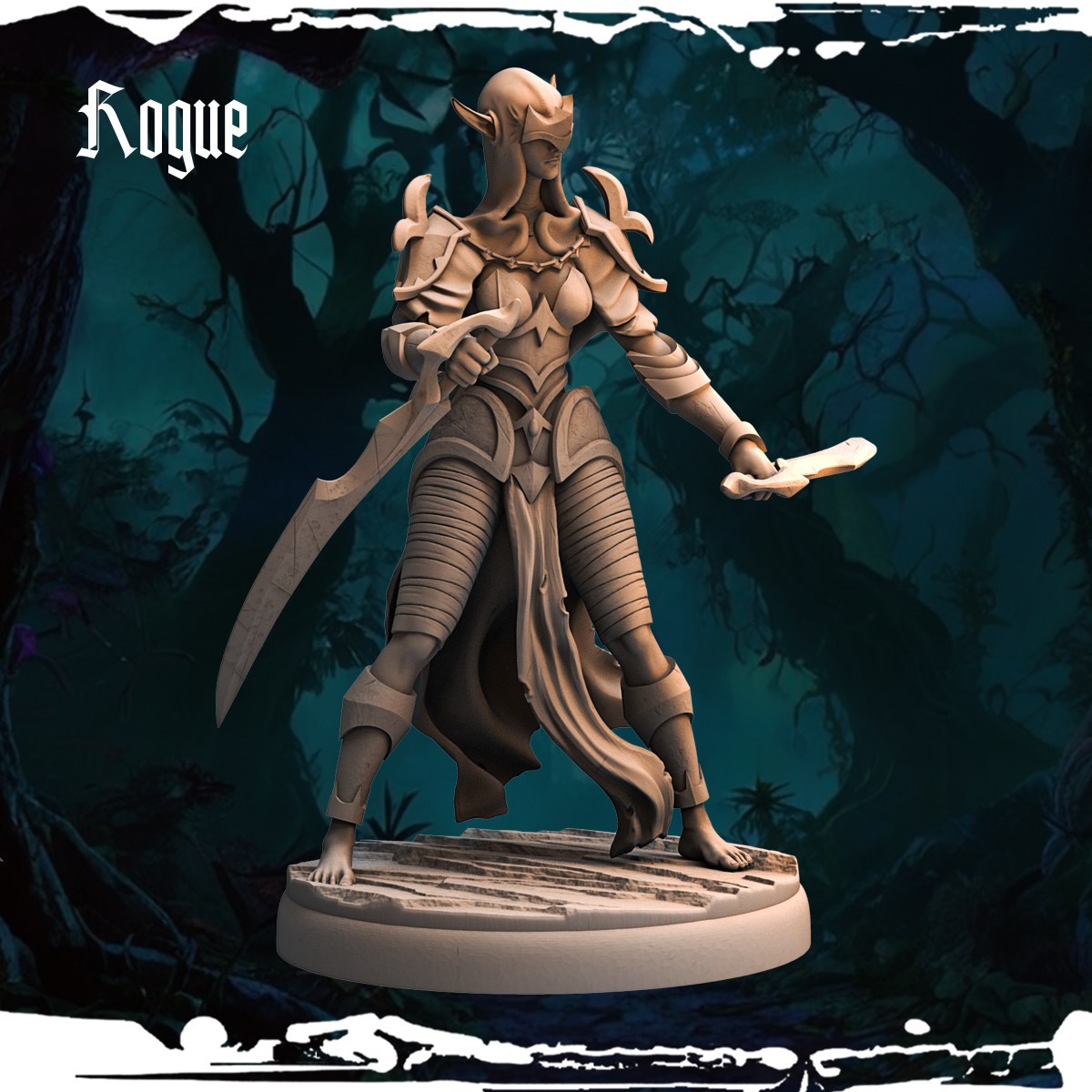Dark Elf Rogues (12 Poses) resin figure