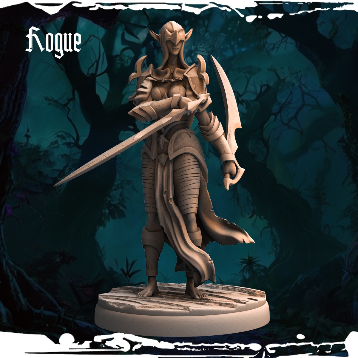 Dark Elf Rogues (12 Poses) resin figure