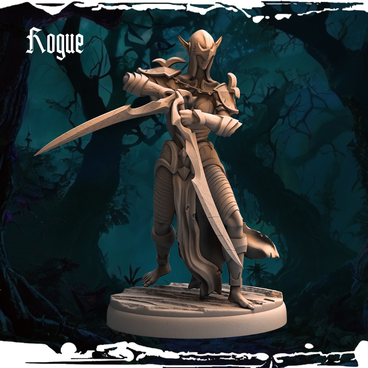 Dark Elf Rogues (12 Poses) resin figure