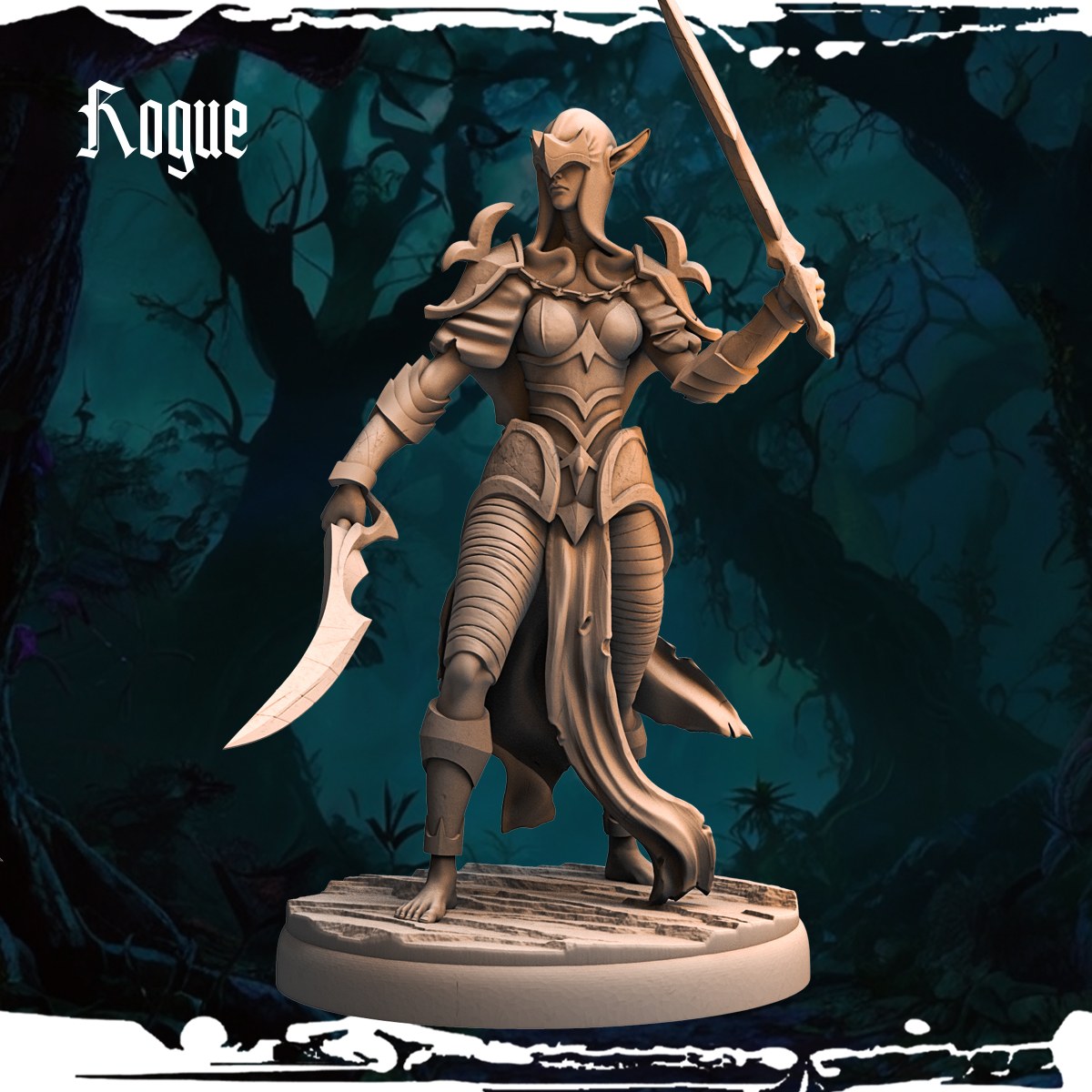 Dark Elf Rogues (12 Poses) resin figure