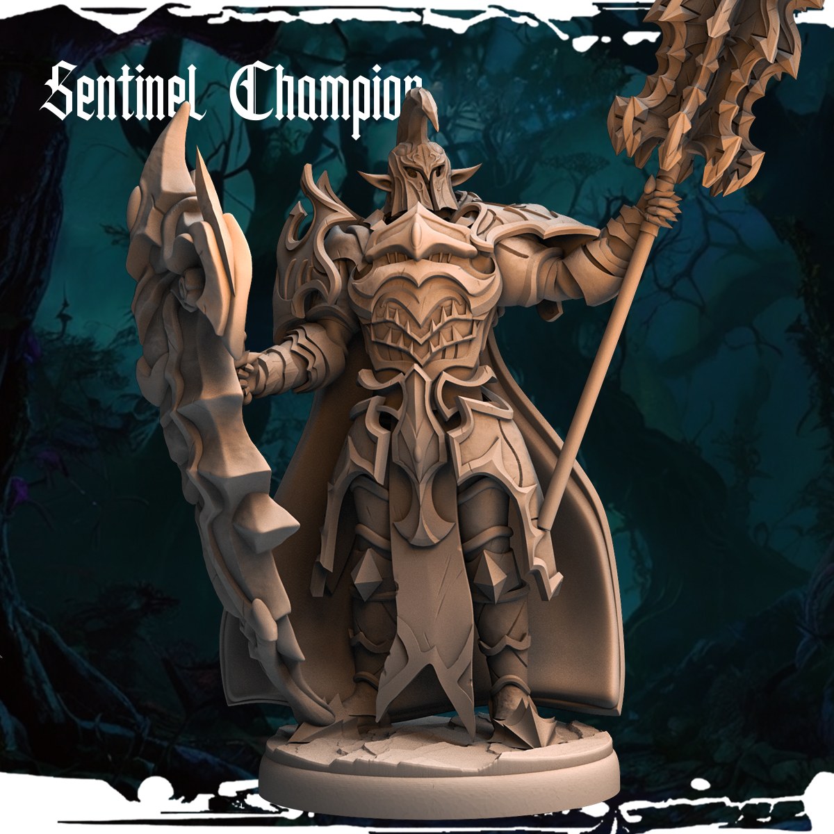 Dark Elf Sentinel Champion resin figure