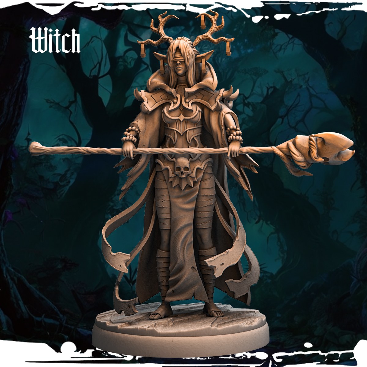 Dark Elf Witches (12 Poses) resin figure