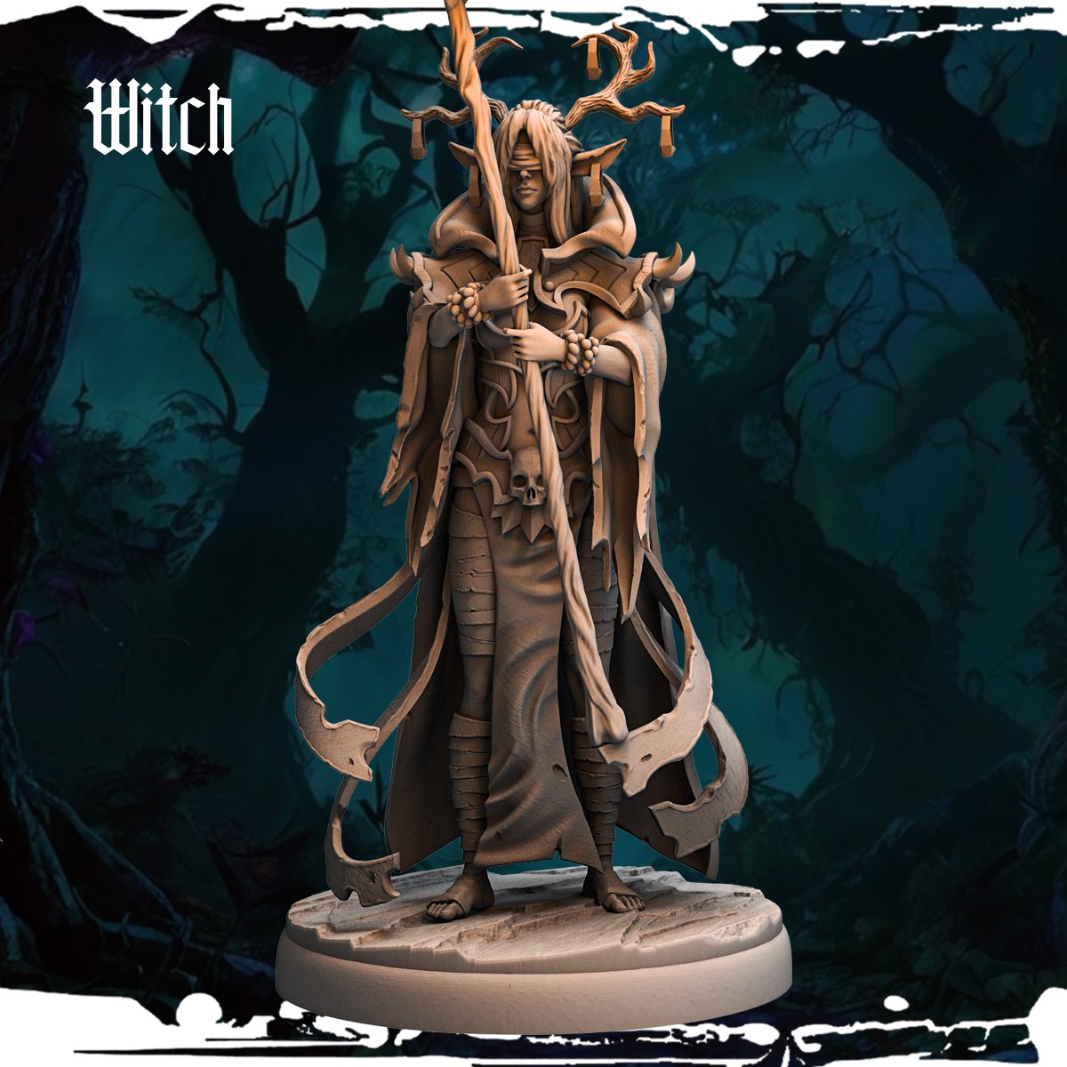 Dark Elf Witches (12 Poses) resin figure