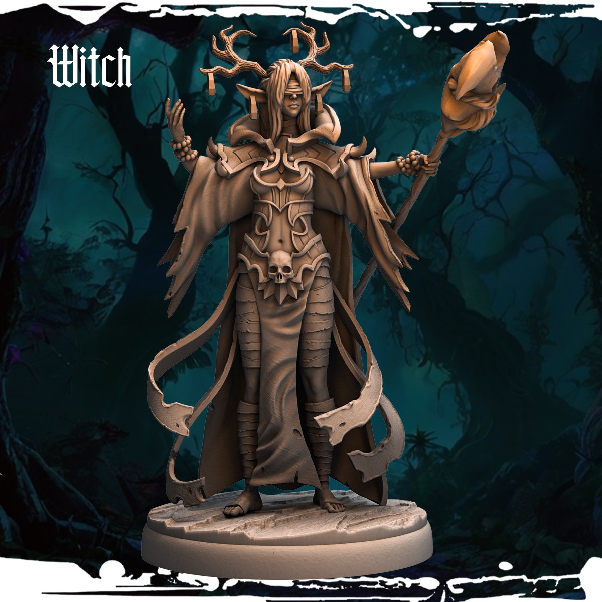 Dark Elf Witches (12 Poses) resin figure