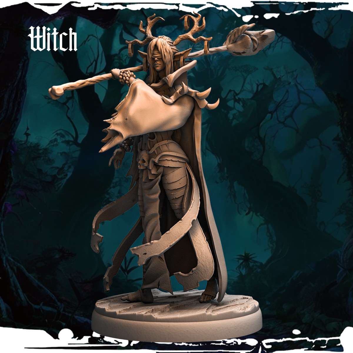 Dark Elf Witches (12 Poses) resin figure