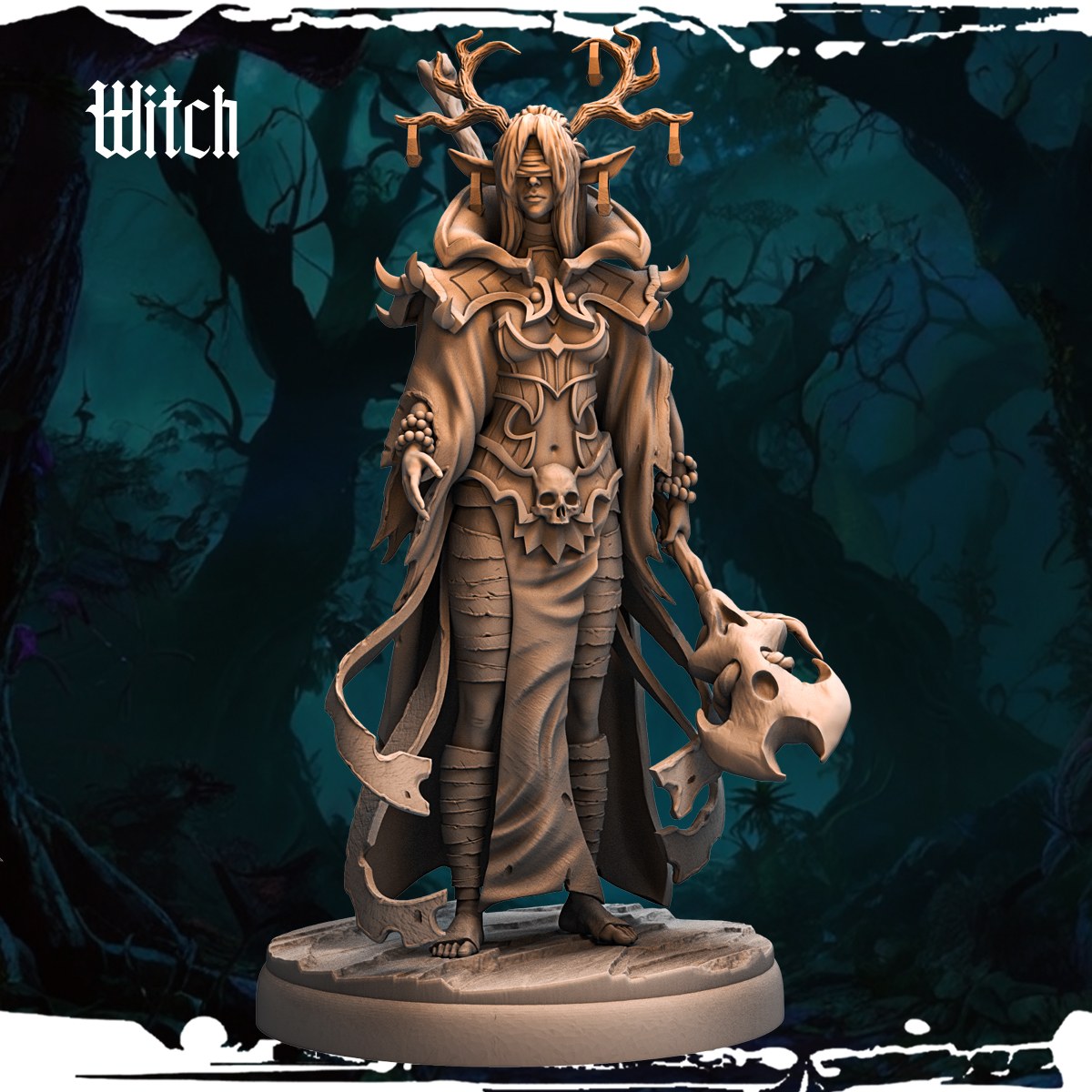 Dark Elf Witches (12 Poses) resin figure