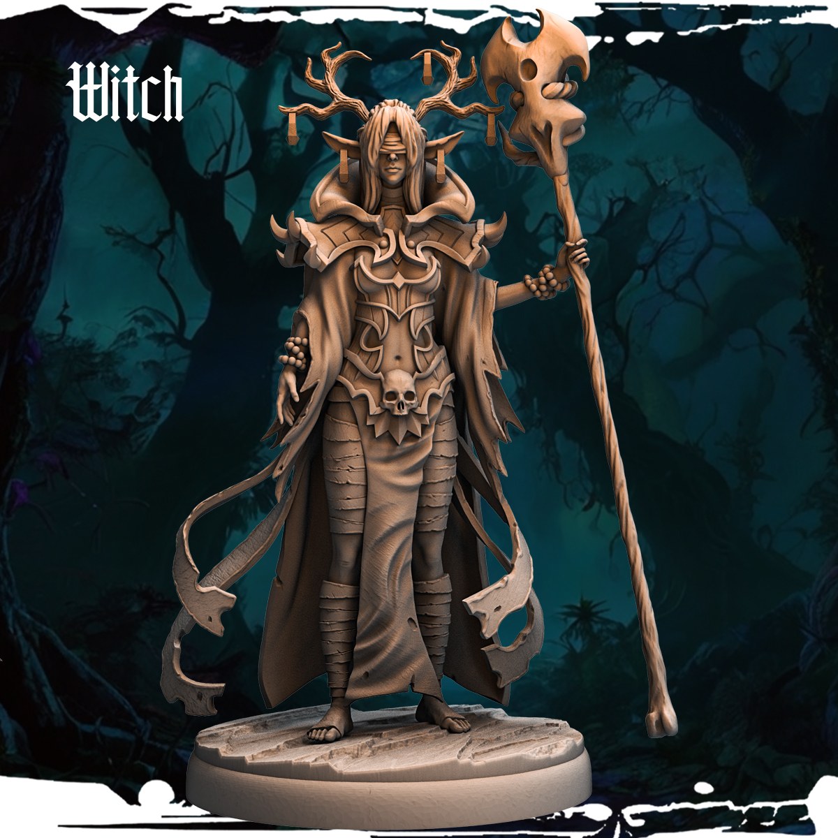 Dark Elf Witches (12 Poses) resin figure