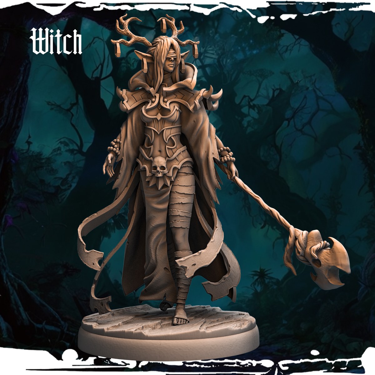 Dark Elf Witches (12 Poses) resin figure