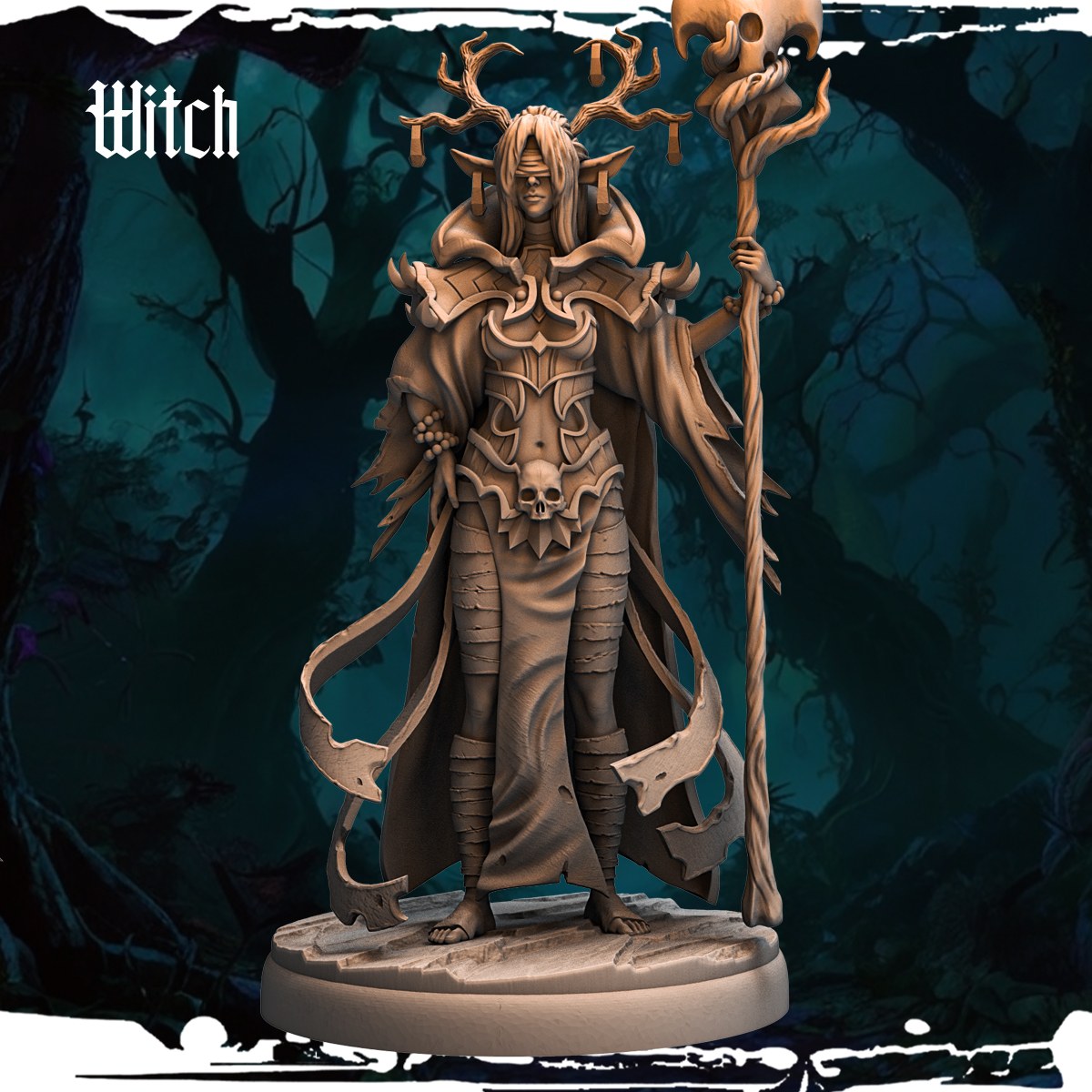 Dark Elf Witches (12 Poses) resin figure