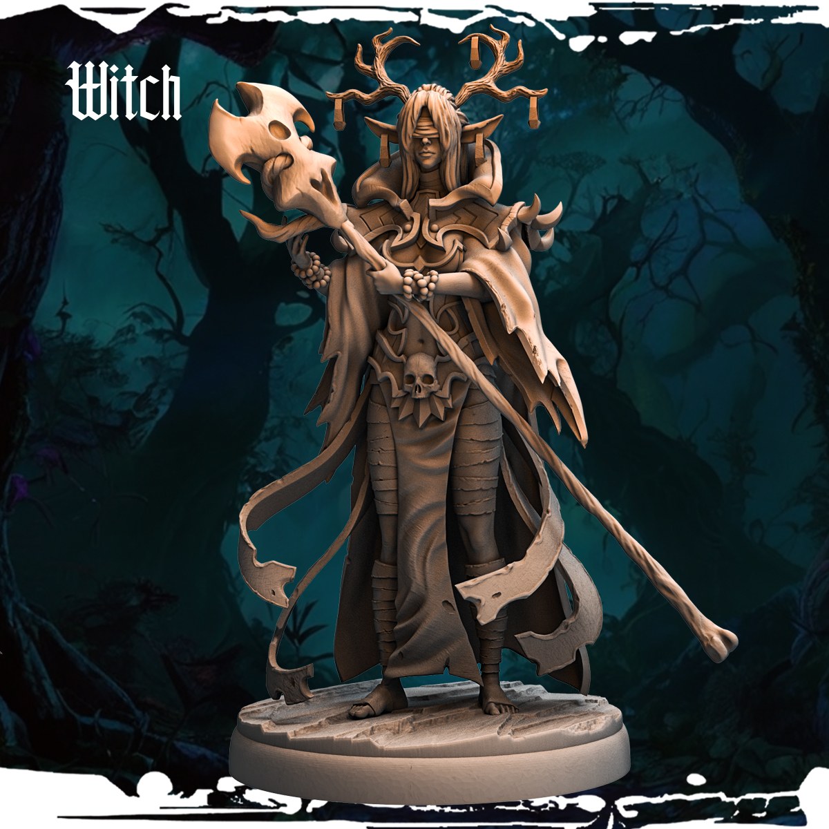Dark Elf Witches (12 Poses) resin figure